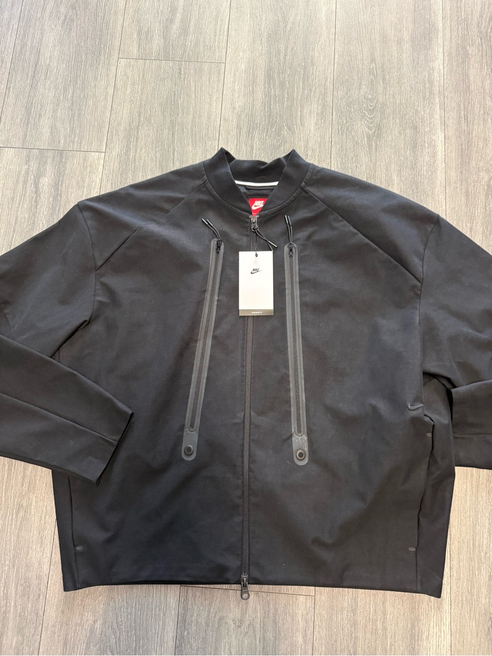 Nike Tech Dri-FIT Full-Zip Jacket Black Double Zip Size Med Black HV0951-010 NWT